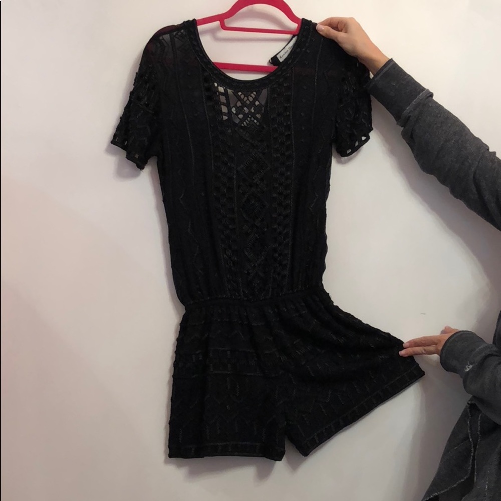 black beaded romper